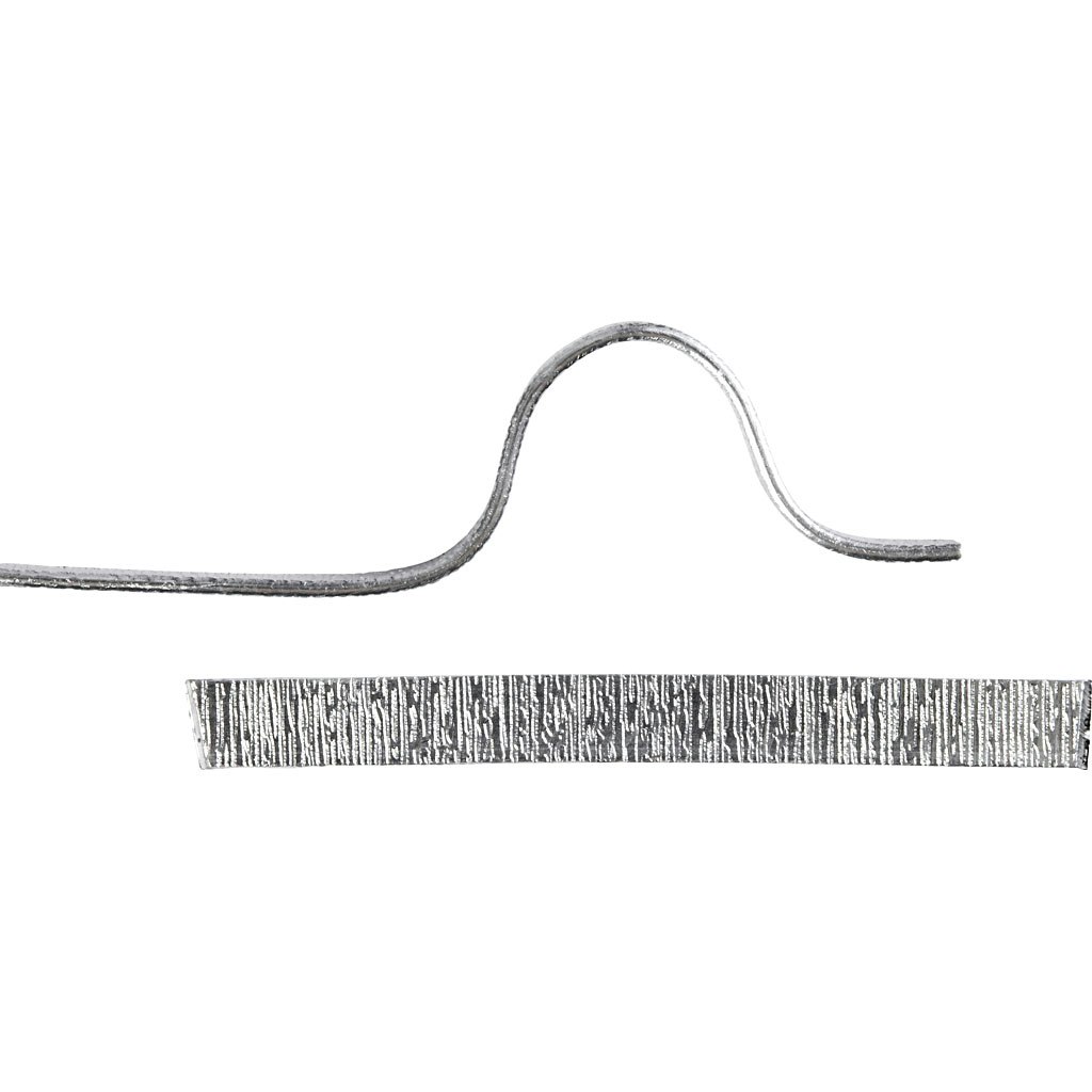 Aluminiumtråd, Platt, B: 3,5 mm, tjocklek 0,5 mm, silver, 4,5 m/ 1 rl.