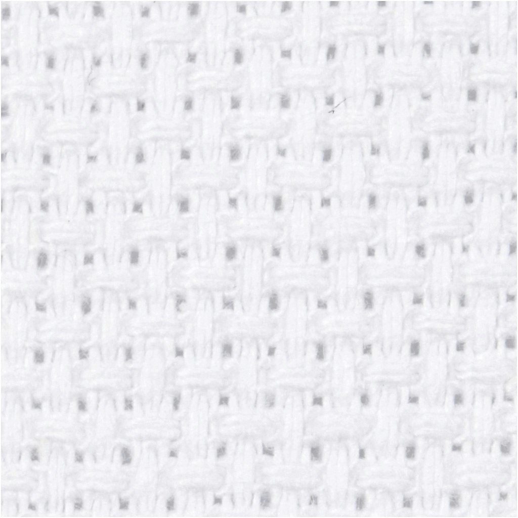 Aidatyg, stl. 50x50 cm, 70 rutor per 10 cm, vit, 1 st.