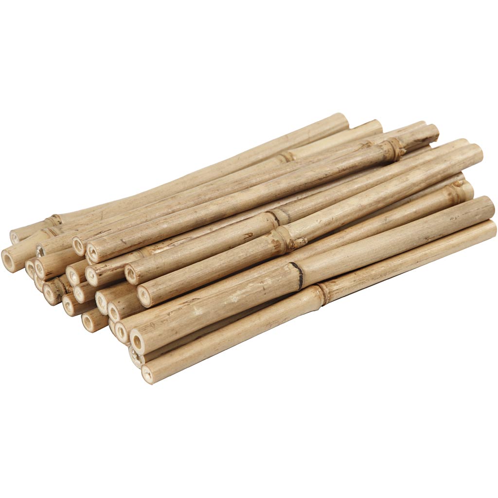 Bambupinnar, L: 20 cm, tjocklek 8-15 mm, 30 st./ 1 förp.