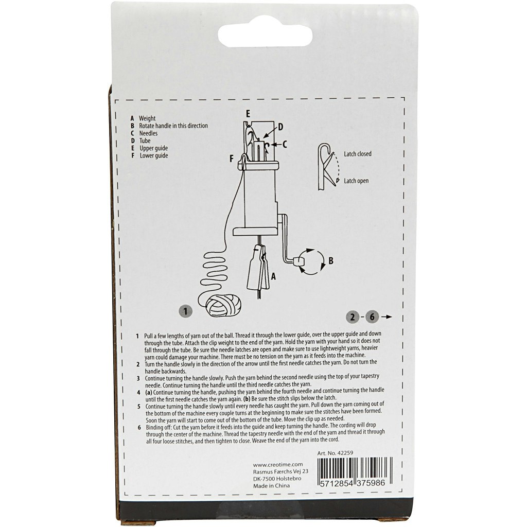 Snoddmaskin knitting mill, H: 13,5 cm, B: 5,5 cm, 1 st.