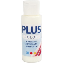 Plus Color hobbyfärg, råvit, 60 ml/ 1 flaska