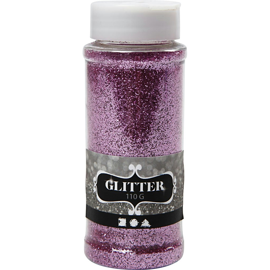 Glitter, rosa, 110 g/ 1 burk