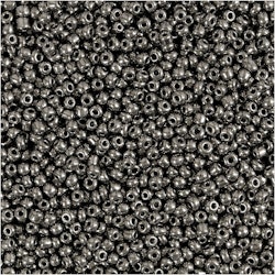 Rocaipärlor, Dia. 1,7 mm, stl. 15/0 , Hålstl. 0,5-0,8 mm, gråmetall, 25 g/ 1 förp.