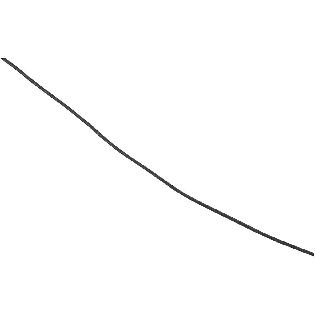 Bomullssnöre, tjocklek 0,6 mm, svart, 100 m/ 1 förp.
