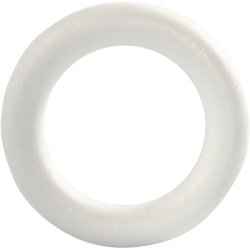 Ring, stl. 17 cm, tjocklek 30 mm, vit, 1 st.