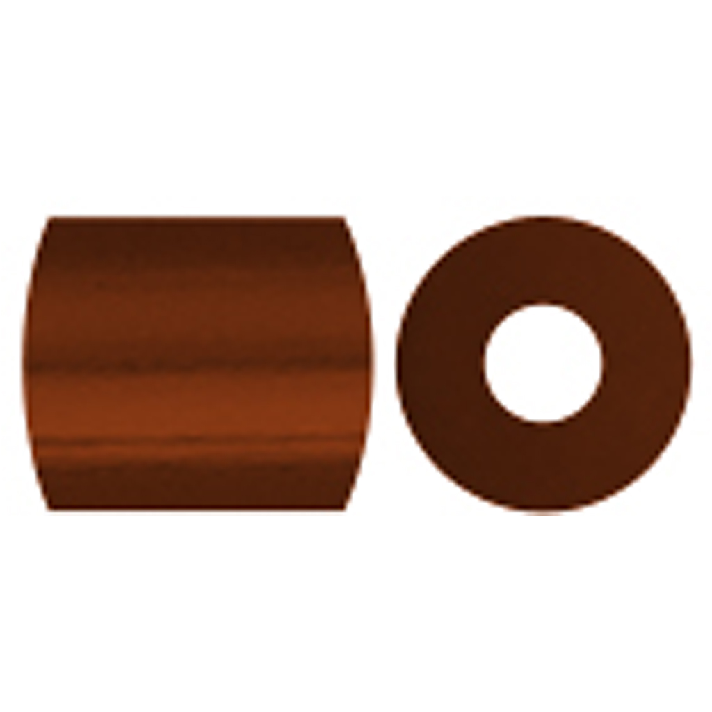 Rörpärlor, stl. 5x5 mm, Hålstl. 2,5 mm, medium, chocolate (32249), 1100 st./ 1 förp.