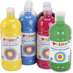 PRIMO skolfärg, matt, standardfärger, 12x1000 ml/ 1 förp.