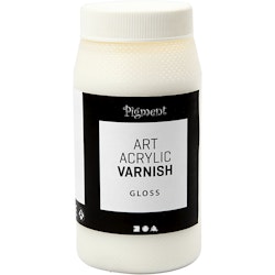 Art Acrylic slutfernissa, Blank transparent, vit, 500 ml/ 1 burk