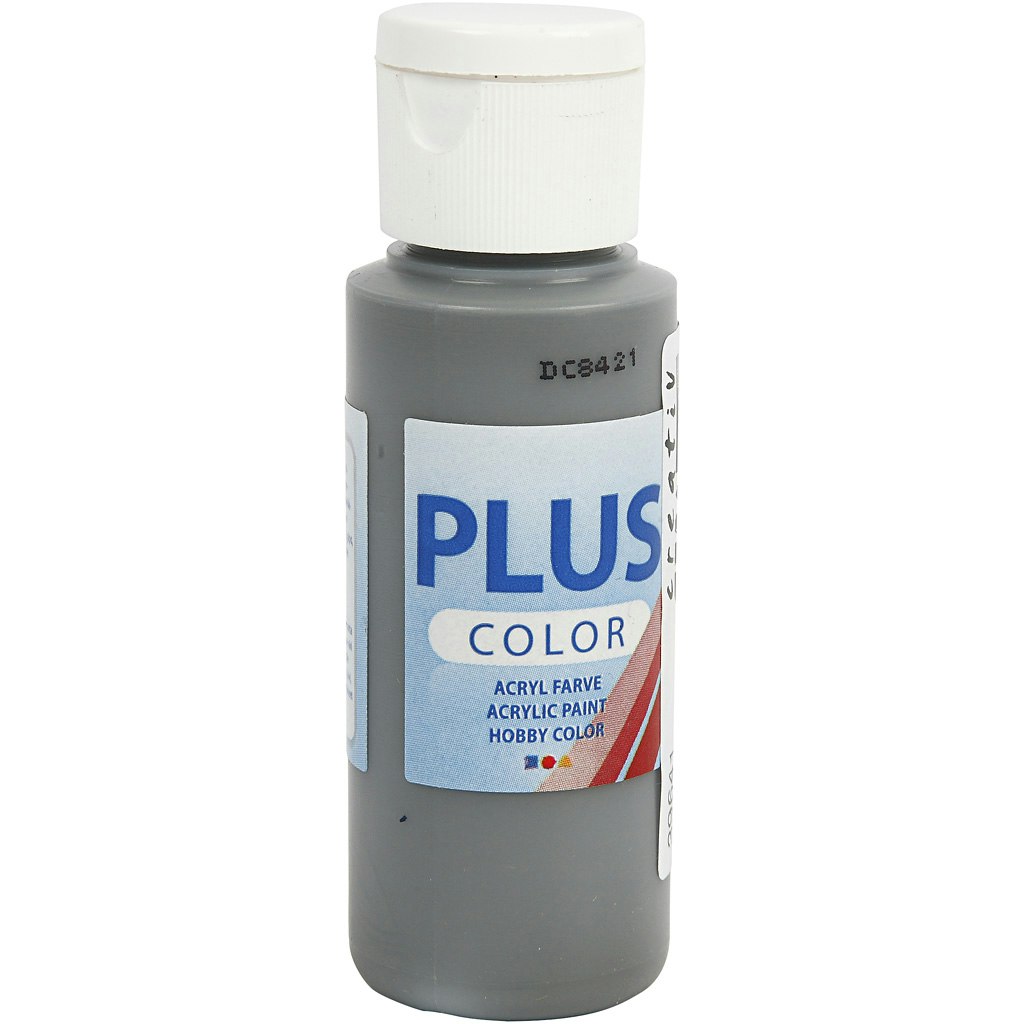 Plus Color hobbyfärg, mörkgrå, 60 ml/ 1 flaska