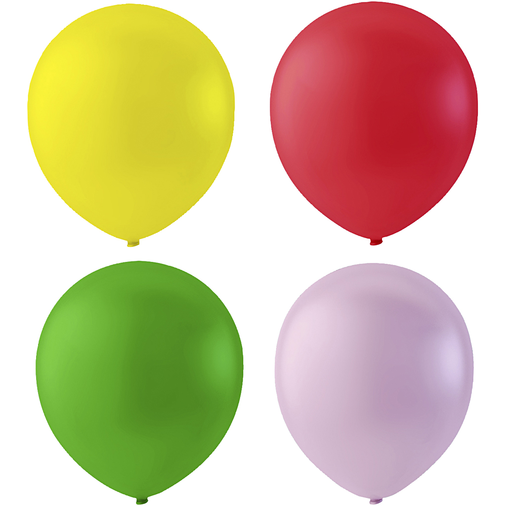 Ballonger, runda, Dia. 23 cm, neonfärger, 10 st./ 1 förp.