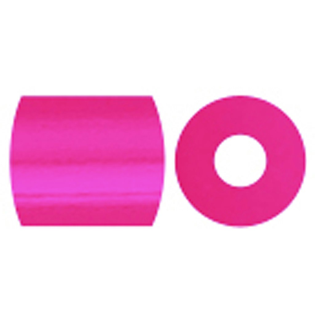 Rörpärlor, stl. 5x5 mm, Hålstl. 2,5 mm, medium, rosa neon (32257), 1100 st./ 1 förp.
