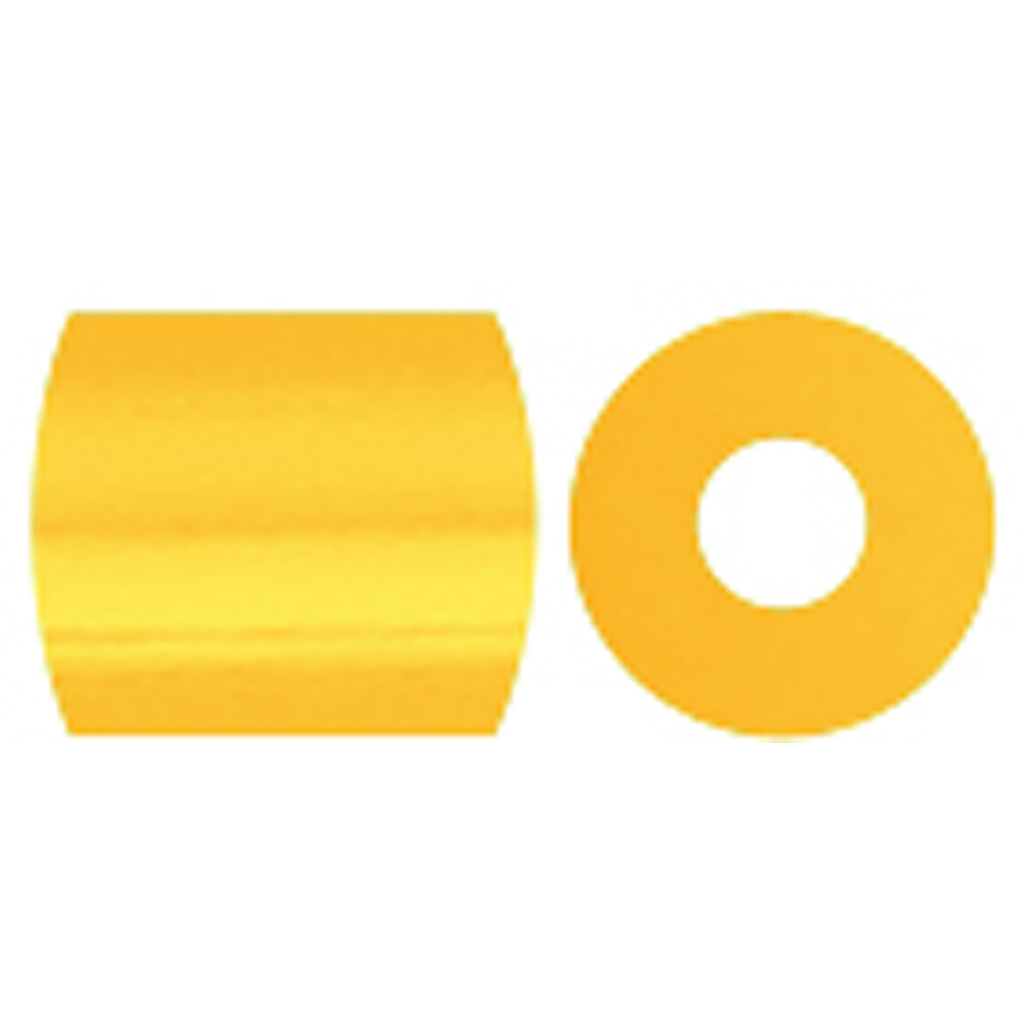 Rörpärlor, stl. 5x5 mm, Hålstl. 2,5 mm, medium, gul (32227), 1100 st./ 1 förp.
