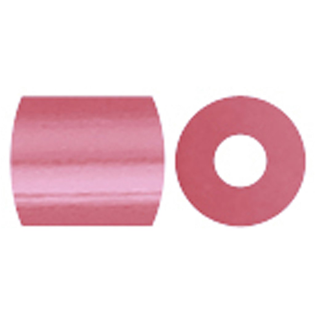 Rörpärlor, stl. 5x5 mm, Hålstl. 2,5 mm, medium, rosa pärlemor (32259), 1100 st./ 1 förp.