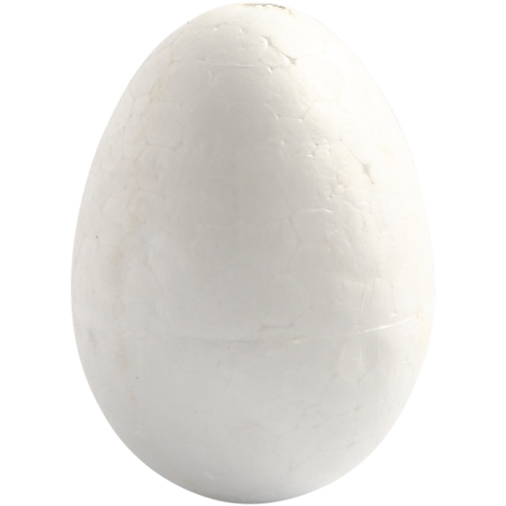Ägg, H: 4,8 cm, vit, 10 st./ 1 förp.