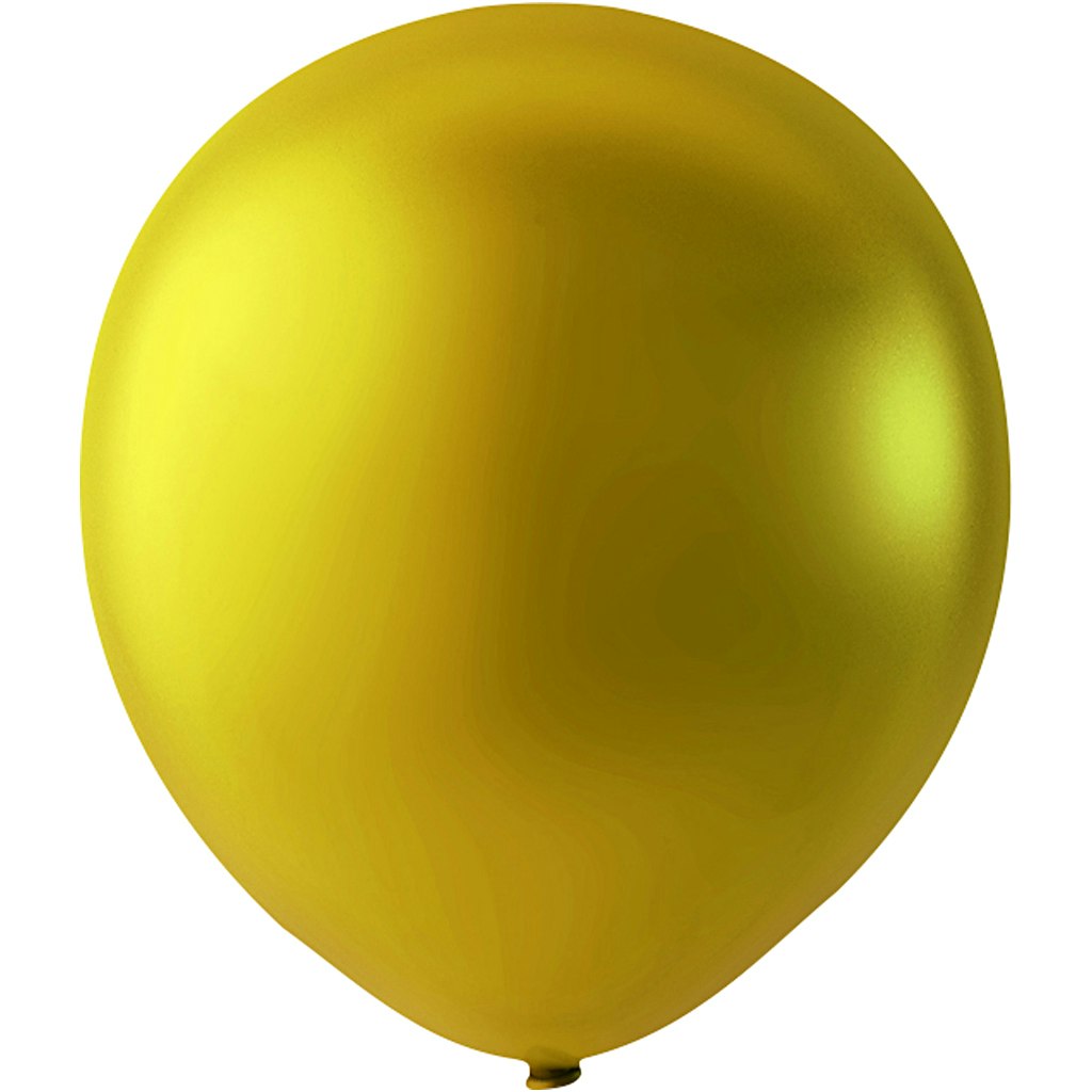 Ballonger, runda, Dia. 23 cm, guld, 8 st./ 1 förp.