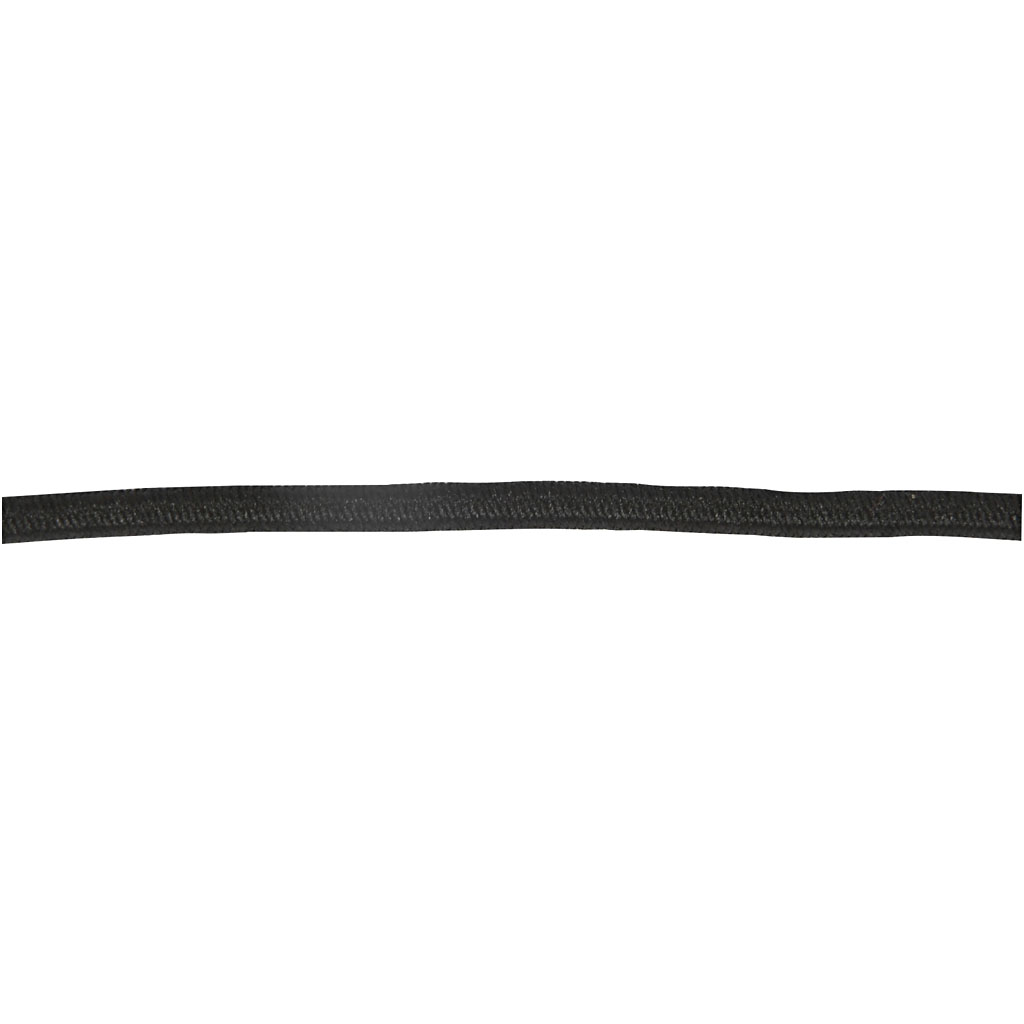 Elastiskt snöre, tjocklek 2 mm, svart, 250 m/ 1 rl.