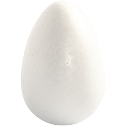 Ägg, H: 12 cm, vit, 5 st./ 1 förp.