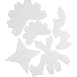 Gjutformar, geometriska former, H: 6-13 cm, transparent, 5 st./ 1 förp.