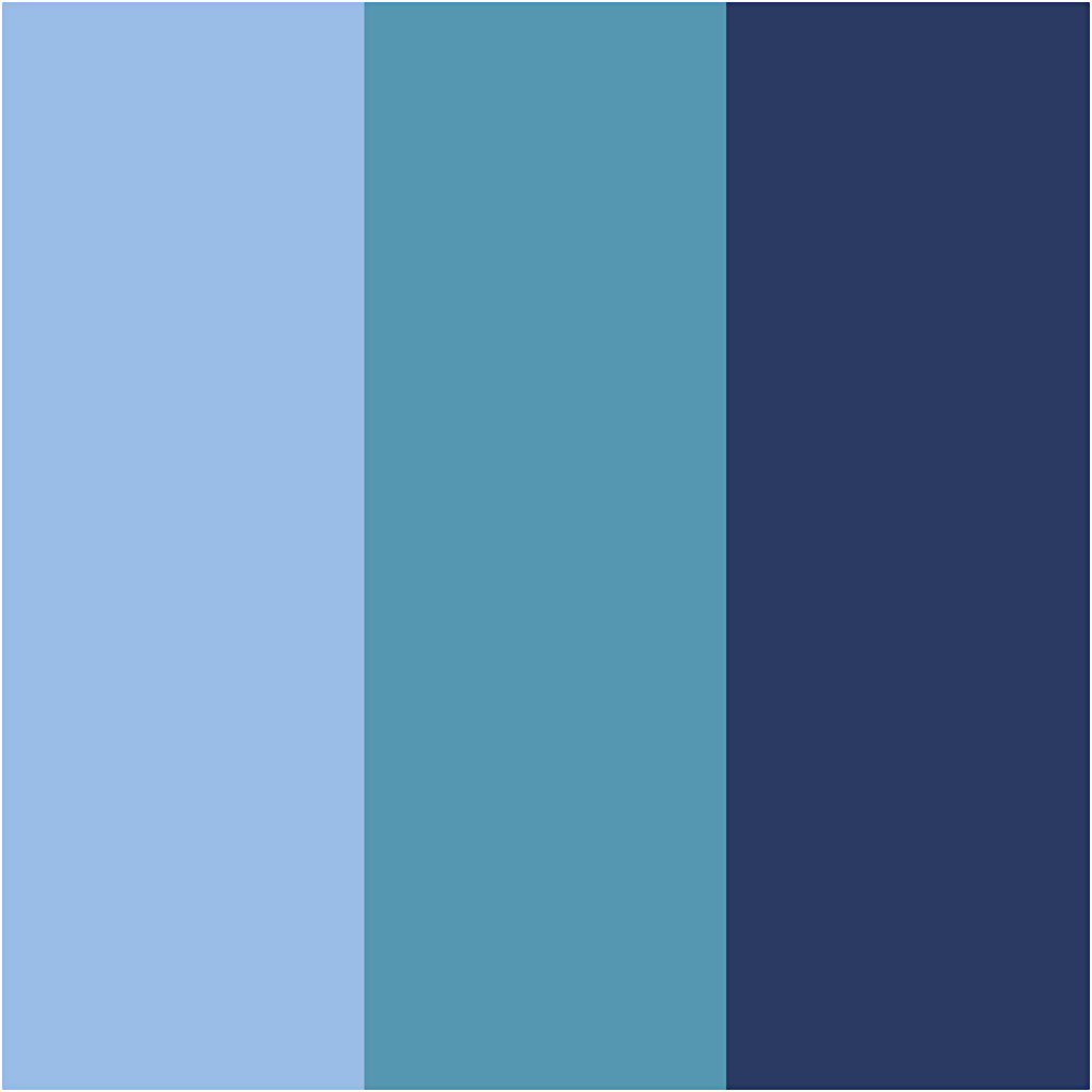 Plus Color tusch, L: 14,5 cm, spets 1-2 mm, himmelsblå, marinblå, turkos, 3 st./ 1 förp., 5,5 ml