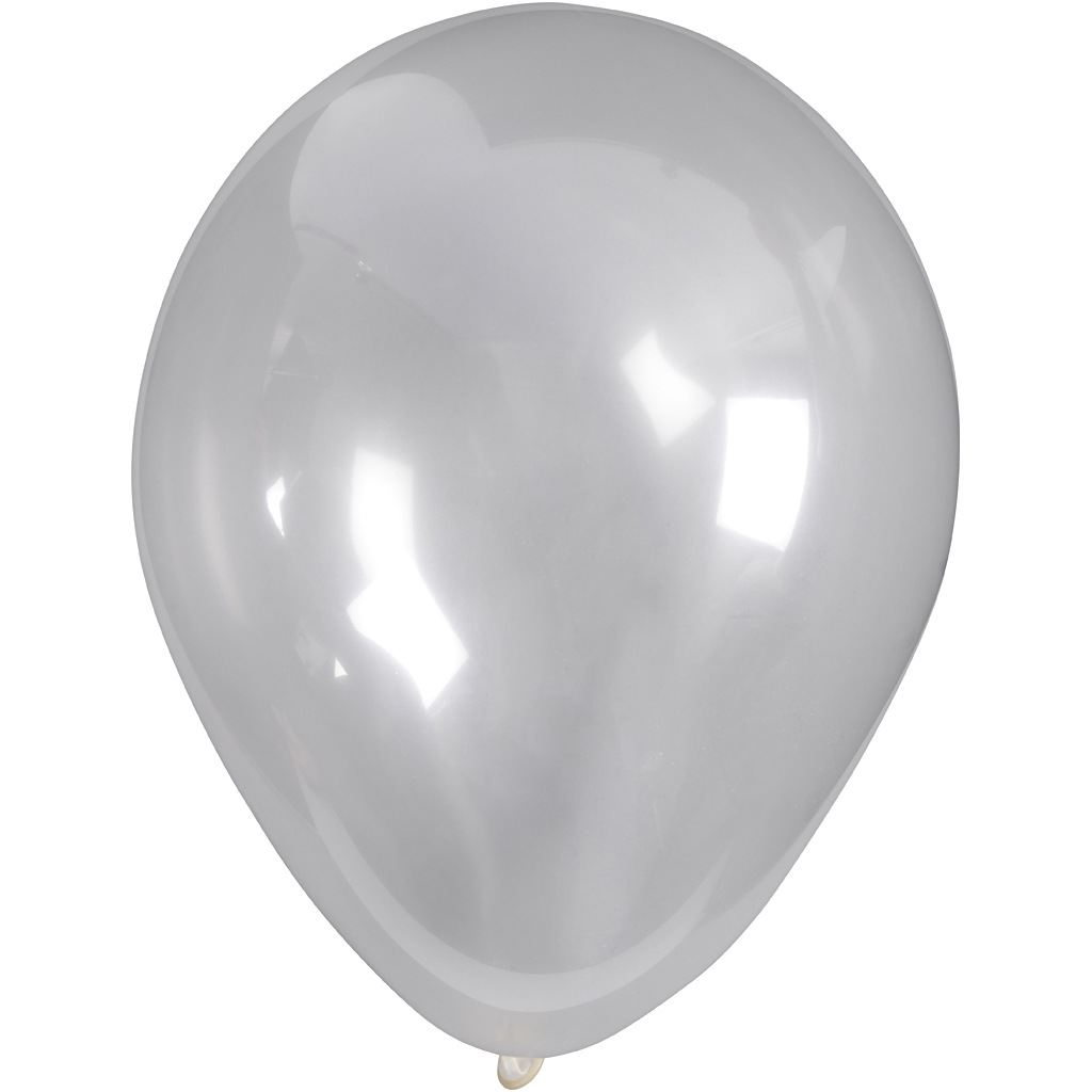 Ballonger, runda, Dia. 23 cm, transparent, 10 st./ 1 förp.