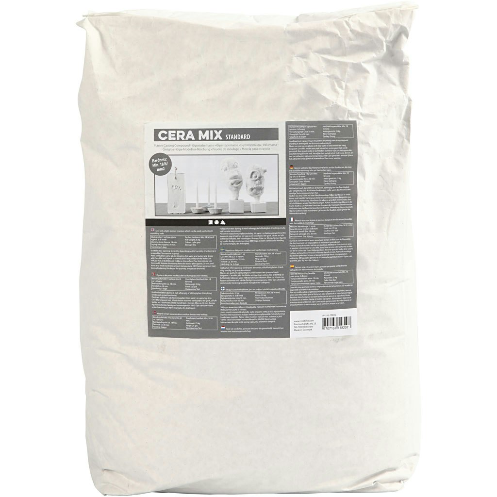 Cera-Mix Standard modellgips, ljusgrå, 25 kg/ 1 förp.