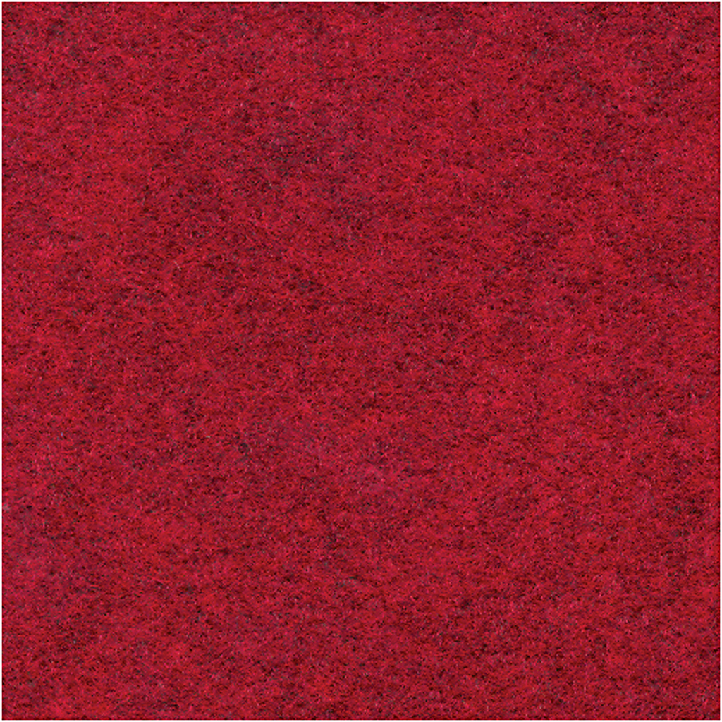 Hobbyfilt, A4, 210x297 mm, tjocklek 1,5-2 mm, Melerad, röd, 10 ark/ 1 förp.
