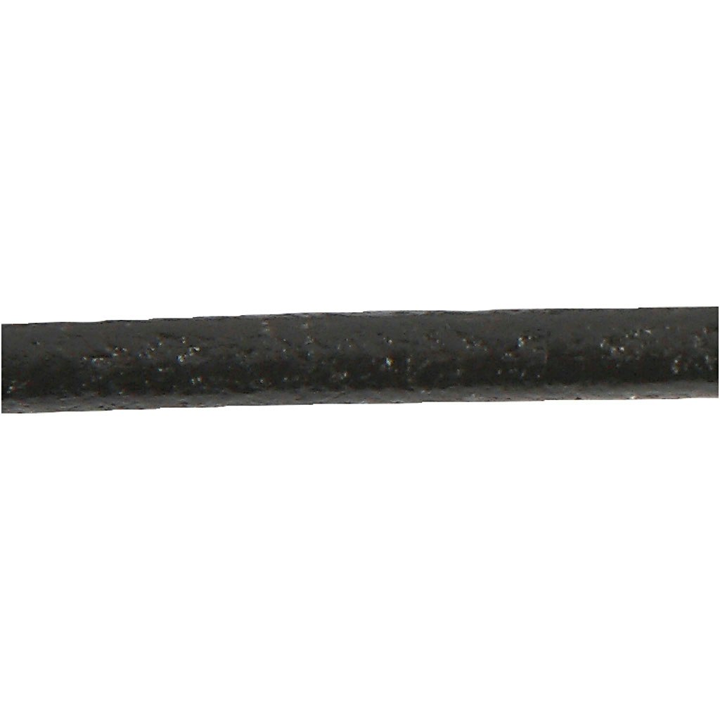 Lädersnöre, tjocklek 1 mm, svart, 50 m/ 1 rl.