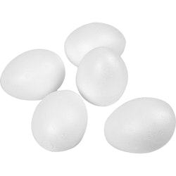 Ägg, H: 8 cm, vit, 50 st./ 1 förp.