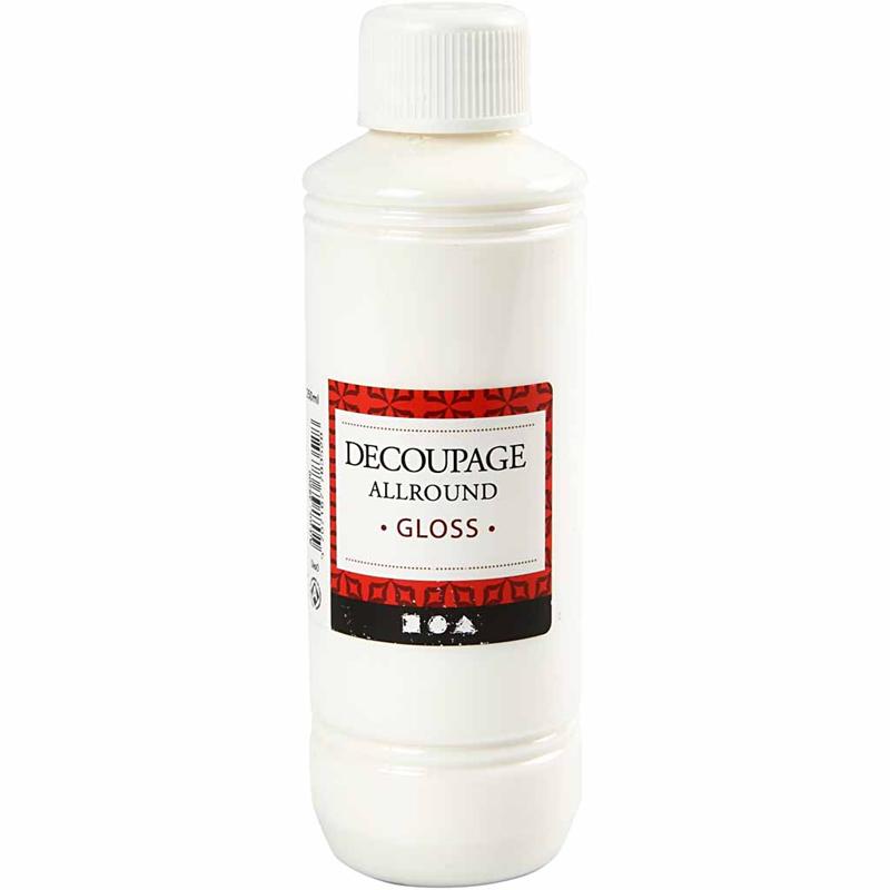 Decoupagelack, blank, 250 ml/ 1 flaska