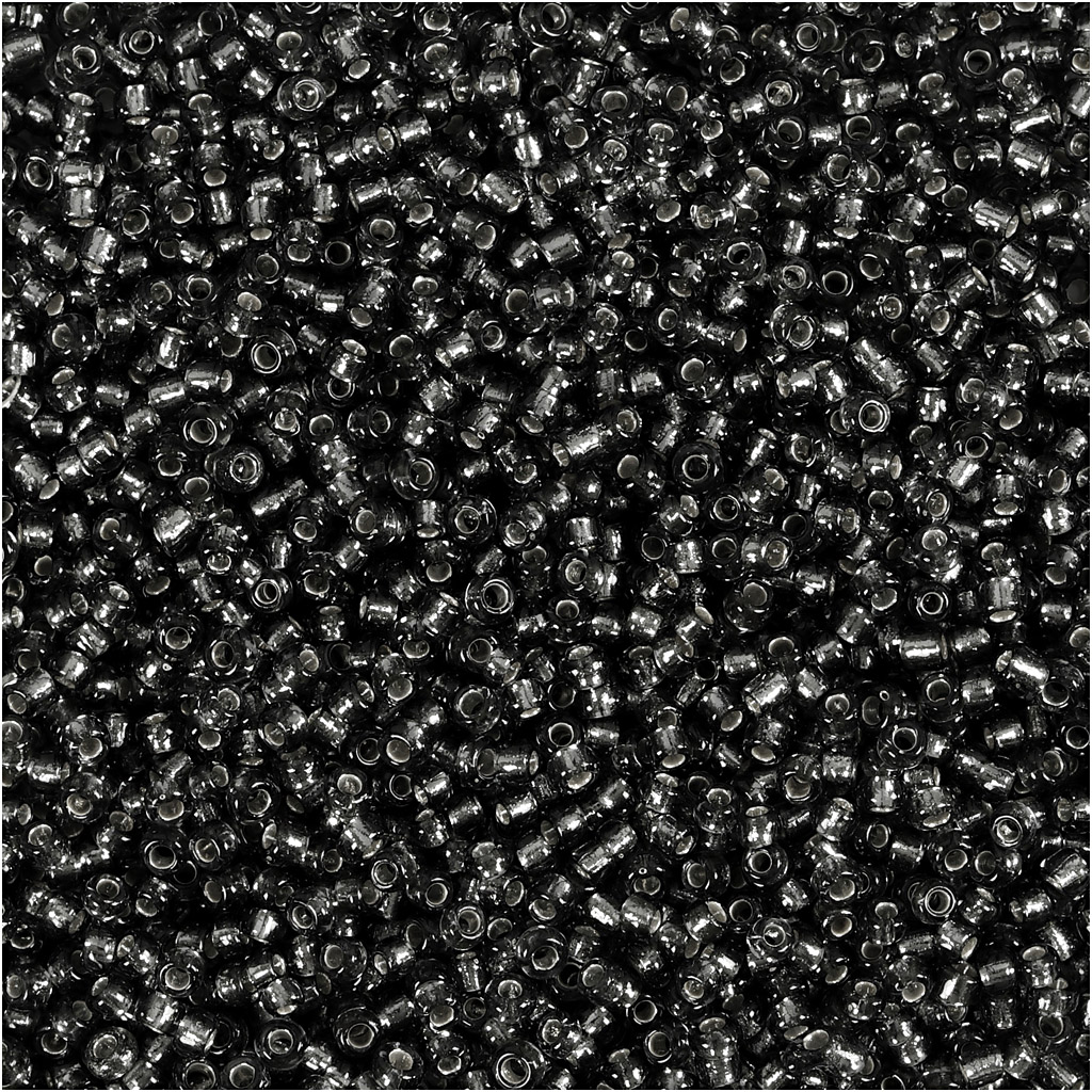 Rocaipärlor, Dia. 1,7 mm, stl. 15/0 , Hålstl. 0,5-0,8 mm, grågrön, 25 g/ 1 förp.