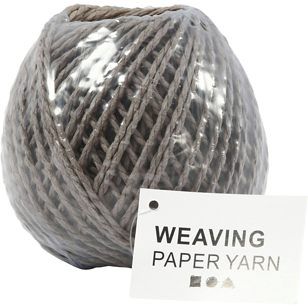 Paperyarn, tjocklek 2,5-3 mm, ljusbrun, 40 m/ 1 nystan, 150 g