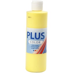 Plus Color hobbyfärg, primärgul, 250 ml/ 1 flaska