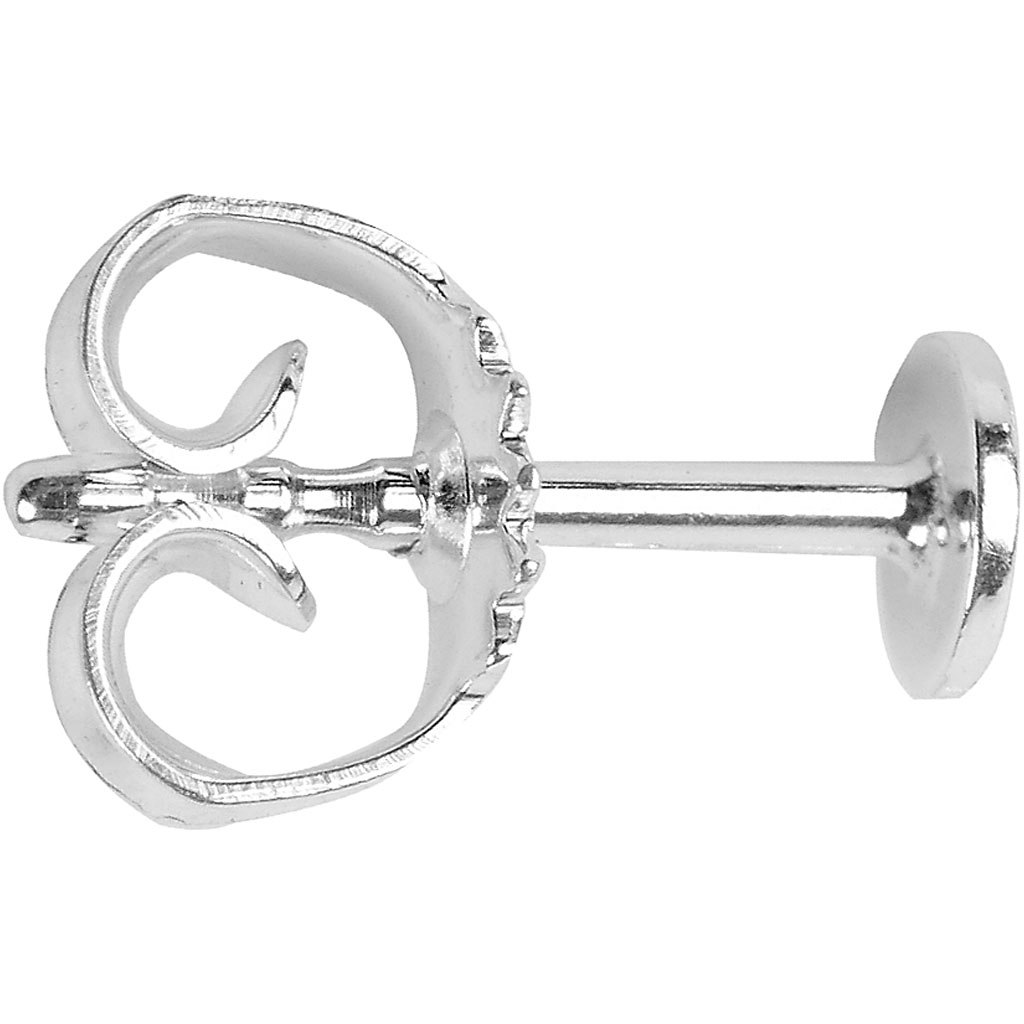 Öronstickare, L: 13 mm, sterlingsilver, 10 st./ 1 förp.