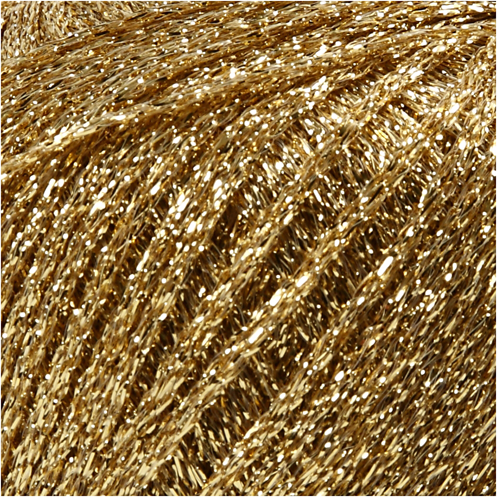 Lurex garn, L: 160 m, guld, 25 g/ 1 nystan