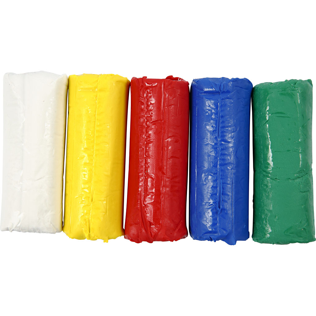 Soft Clay modellera, H: 9,5 cm, mixade färger, 400 g/ 1 hink