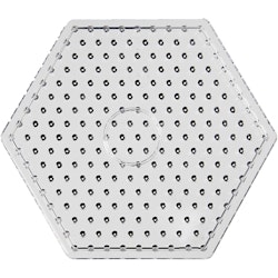 Pärlplattor, hexagon, JUMBO, transparent, 1 st.
