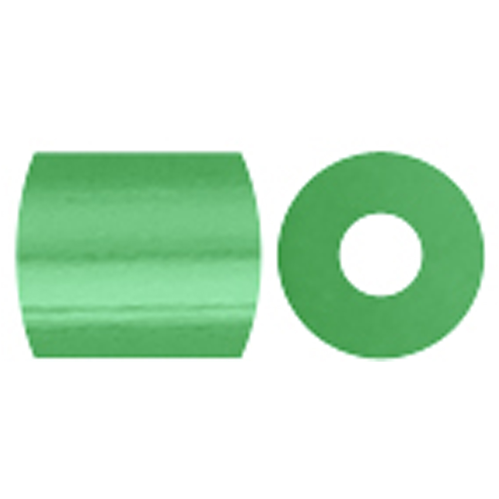 Rörpärlor, stl. 5x5 mm, Hålstl. 2,5 mm, medium, grön pärlemor (32240), 6000 st./ 1 förp.