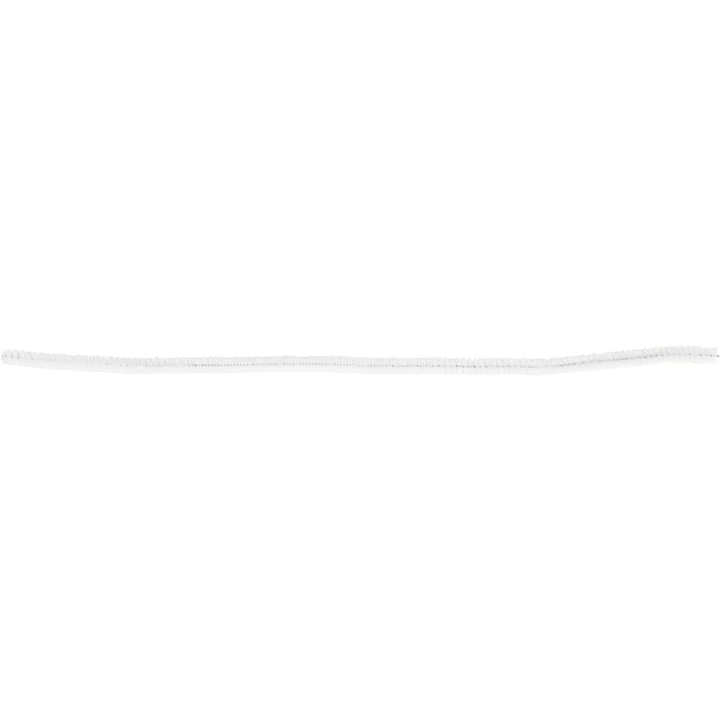 Piprensare, L: 30 cm, tjocklek 6 mm, vit, 50 st./ 1 förp.