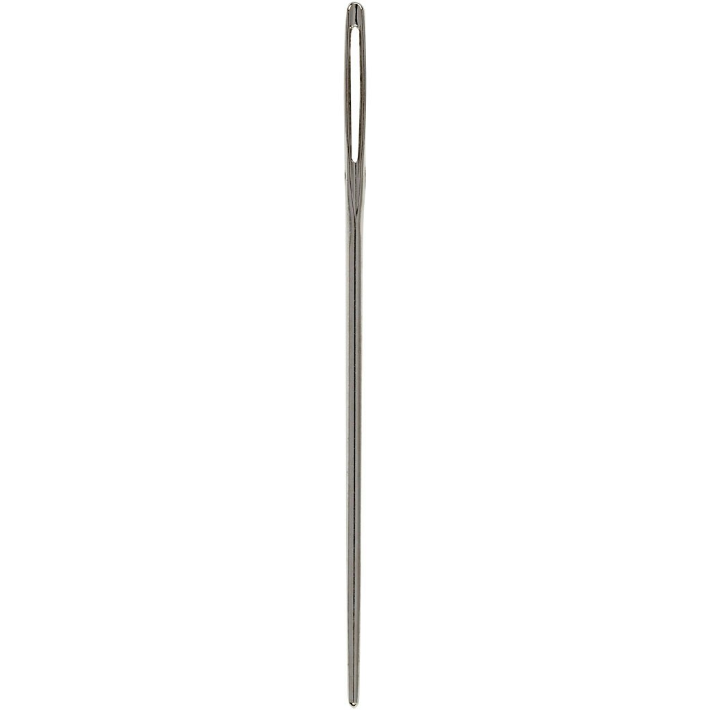 Broderinål, Stl. på nålsögat 9 mm , nr. 18, L: 50 mm, utan spets, 25 st./ 1 förp.