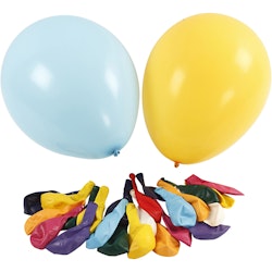 Ballonger, Dia. 43 cm, mixade färger, 50 st./ 1 förp.