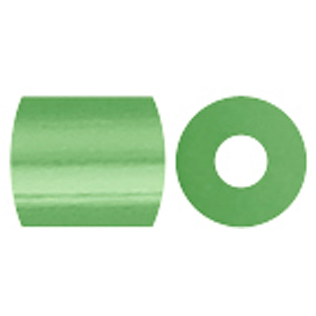 Rörpärlor, stl. 5x5 mm, Hålstl. 2,5 mm, medium, pastellgrön (32252), 1100 st./ 1 förp.