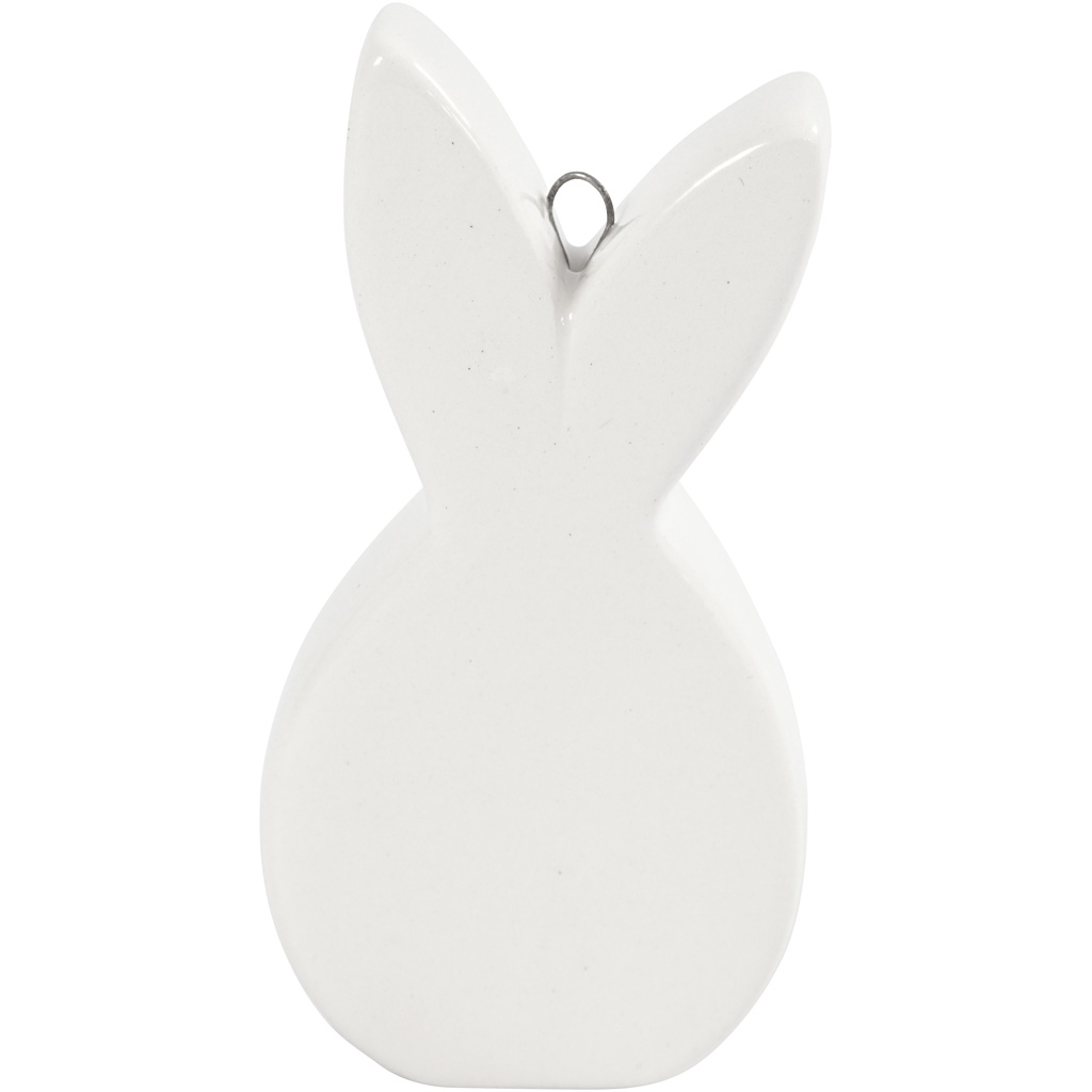 Hare, L: 7,2 cm, B: 3,6 cm, tjocklek 1,4 cm, vit, 3 st./ 1 förp.