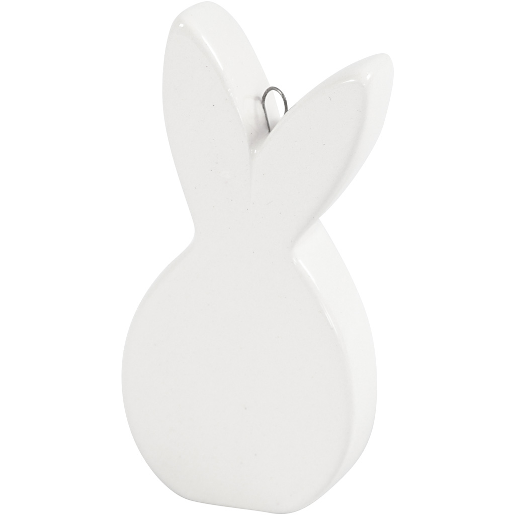Hare, L: 7,2 cm, B: 3,6 cm, tjocklek 1,4 cm, vit, 3 st./ 1 förp.