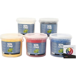 Silk Clay®, primärfärger, 5x650 g/ 1 förp.