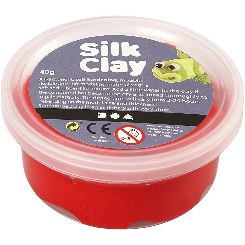 Silk Clay®, röd, 40 g/ 1 burk