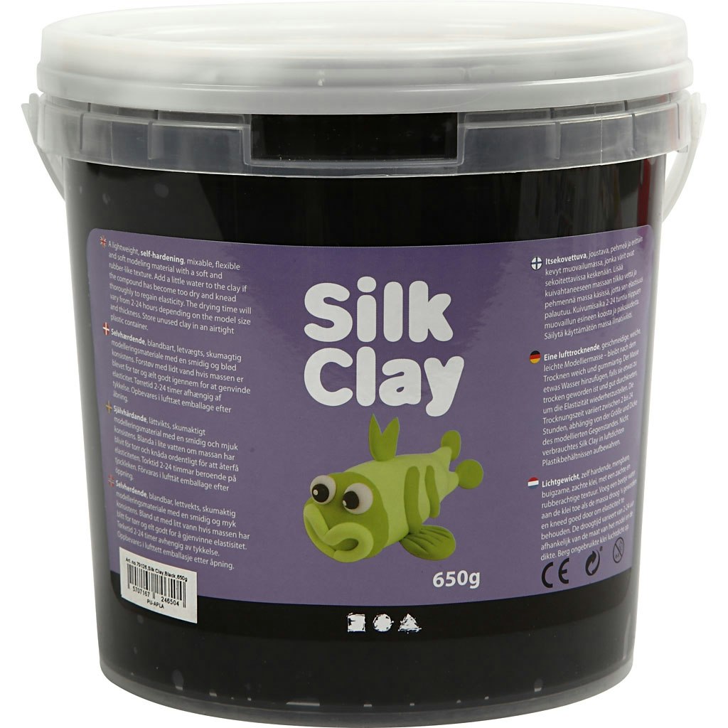 Silk Clay®, svart, 650 g/ 1 hink