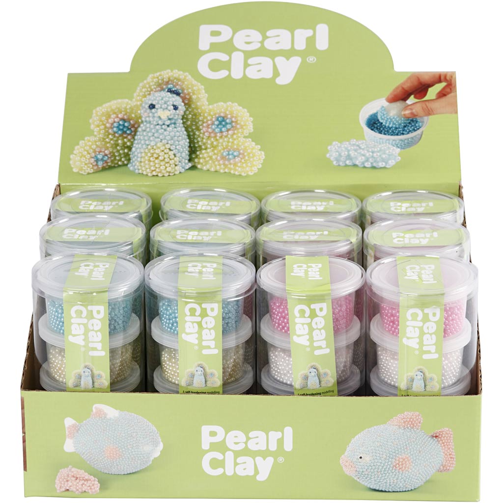Pearl Clay® , mixade färger, 12 set/ 1 förp.