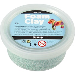 Foam Clay® , glitter, ljusgrön, 35 g/ 1 burk