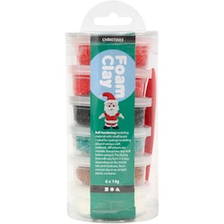 Foam Clay® , julfärger, 6x14 g/ 1 förp.