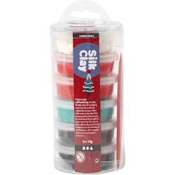 Silk Clay®, julfärger, 6x14 g/ 1 förp.